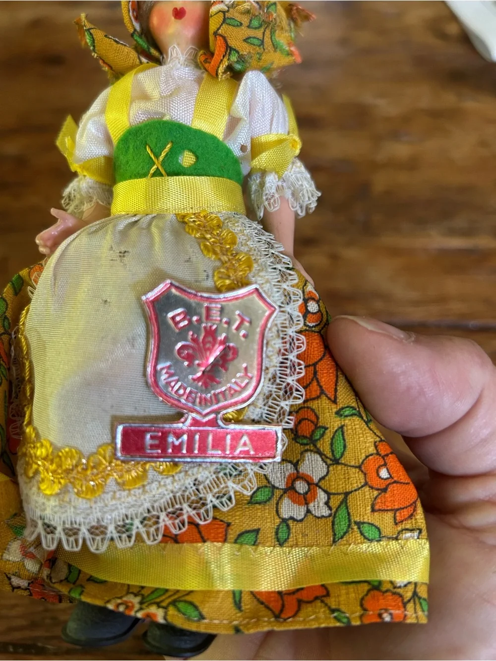 Vintage Italian Emilia Traditional Floral Doll